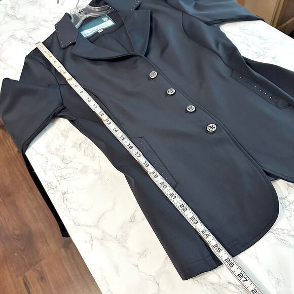 Romfh Bling Equestrian Show Coat Black w Swarovski Crystals Women's Size 10 - Picture 13 of 16